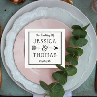 Moderno Boda de flecha y Ampersand Black & White