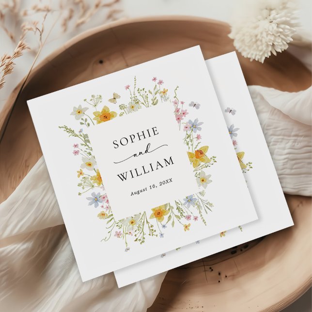 Servilleta De Papel Moderno Boda de verano elegante de primavera de fl (Subido por el creador)