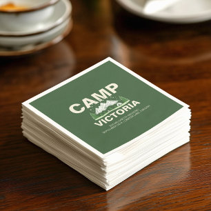 Servilleta De Papel Moderno camping de montaña Bachelorette Party