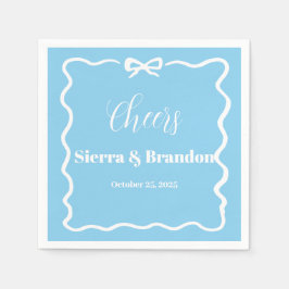 Servilleta De Papel Moderno casamiento Minimalista personalizado con s