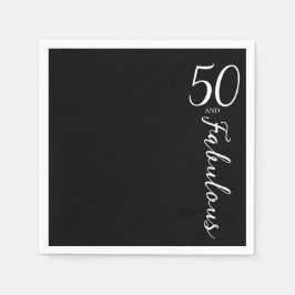 Servilleta De Papel Moderno cincuenta y fabuloso cumpleaños número 50 