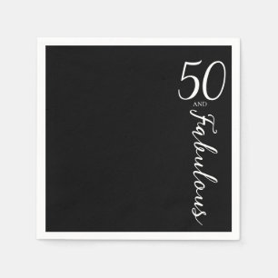 Servilleta De Papel Moderno cincuenta y fabuloso cumpleaños número 50