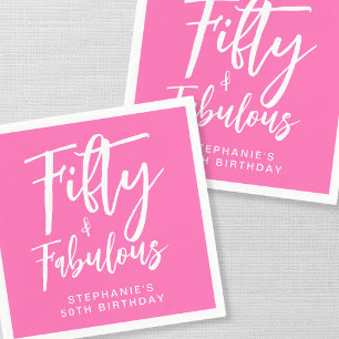Servilleta De Papel Moderno cincuenta y fabuloso cumpleaños número 50 