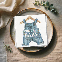 Servilleta De Papel Moderno Denim Blue Jean Baby Boy Baby Shower