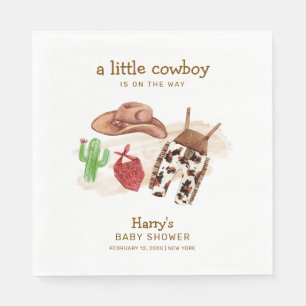 Servilleta De Papel Moderno Desierto Occidental Cactus Cowboy Baby Sho