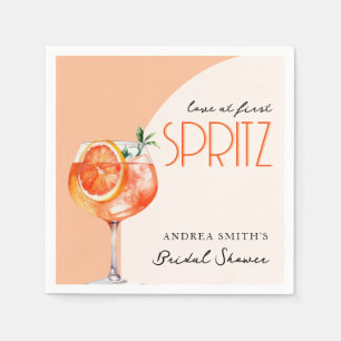 Servilleta De Papel Moderno Elegante Amor a Primera Spritz Despedida d