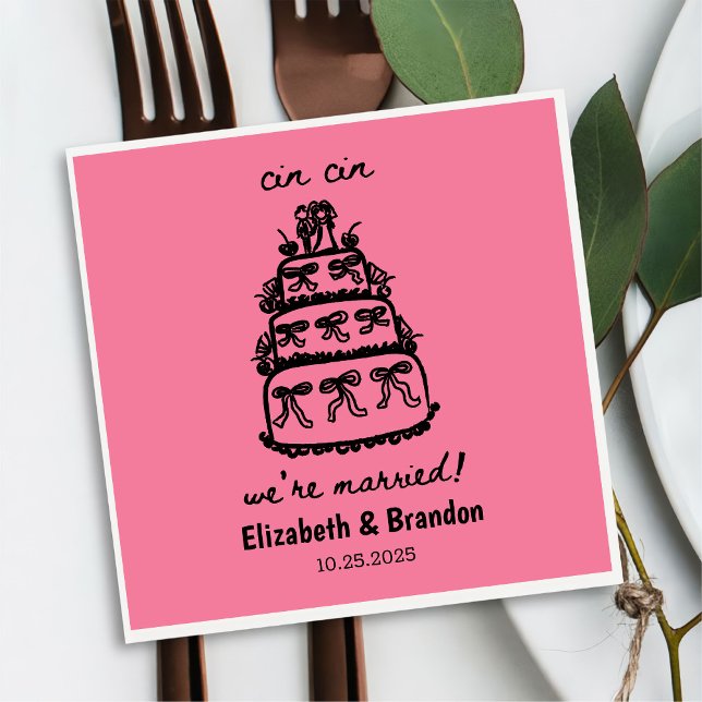 Servilleta De Papel Moderno Estamos casados con toallas Bodas personal (Subido por el creador)