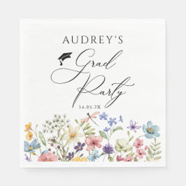 Servilleta De Papel Moderno Fiesta de Grado Floral Floral Wildflowers