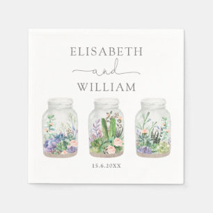 Servilleta De Papel Moderno Fiesta Suculento Terrario Favoritos de Bod