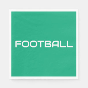 Servilleta De Papel Moderno FOOTBALL Textos Fondo azul verde