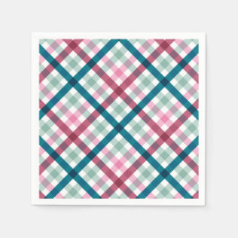 Servilleta De Papel Moderno Gingham Holiday Cena Napkin de papel