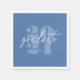 Servilleta De Papel Moderno Grado Minimalista en aumento | Azul + Blan