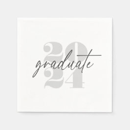 Servilleta De Papel Moderno Grado Minimalista en aumento | Blanco + Gr