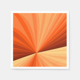 Servilleta De Papel Moderno Gráfico Fractal Abstracto Naranja Rojo Vai