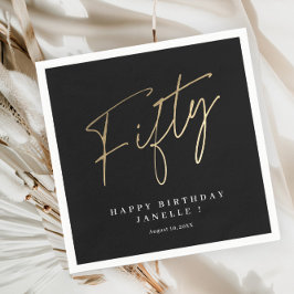 Servilleta De Papel Moderno guión elegante de 50 años simple