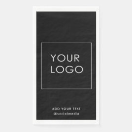 Servilleta De Papel Moderno logotipo corporativo de empresa negro