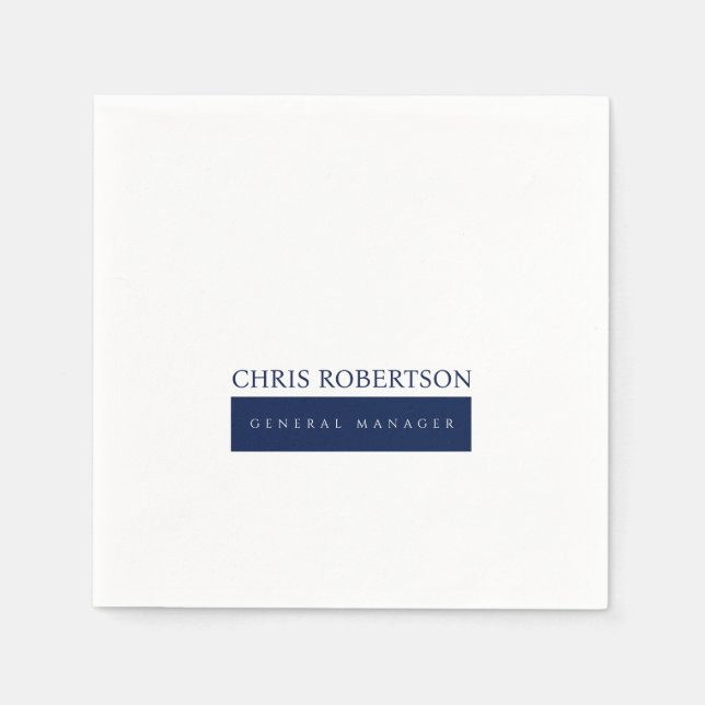 Servilleta De Papel Moderno Minimalista Plano (Anverso)
