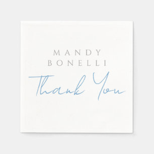 Servilleta De Papel Moderno Minimalista Plano Personalizado Gracias