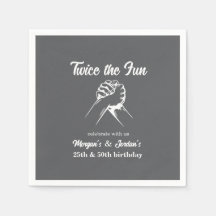 Moderno Mínimo Manos Gris Junta Cumpleaños