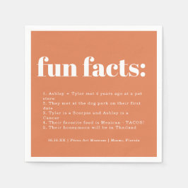 Servilleta De Papel Moderno Mínimo Papaya Color Swatch Fun Hechos