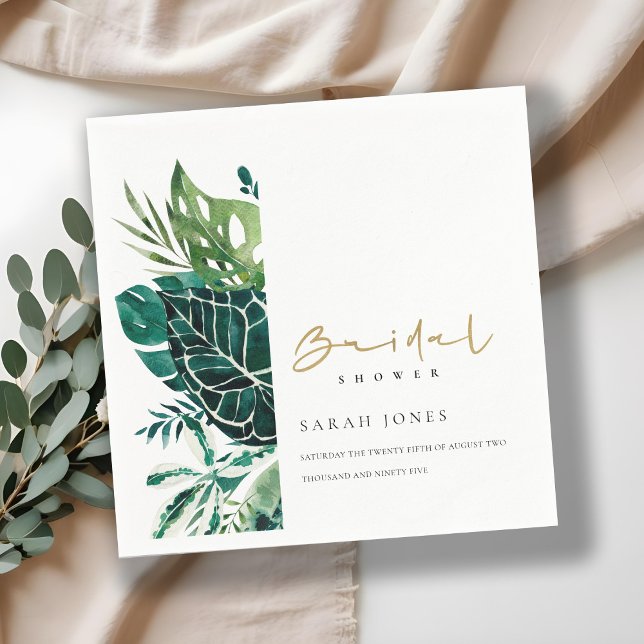 Servilleta De Papel Moderno Monstera Tropical Funa Verde Ducha De Novi (Subido por el creador)