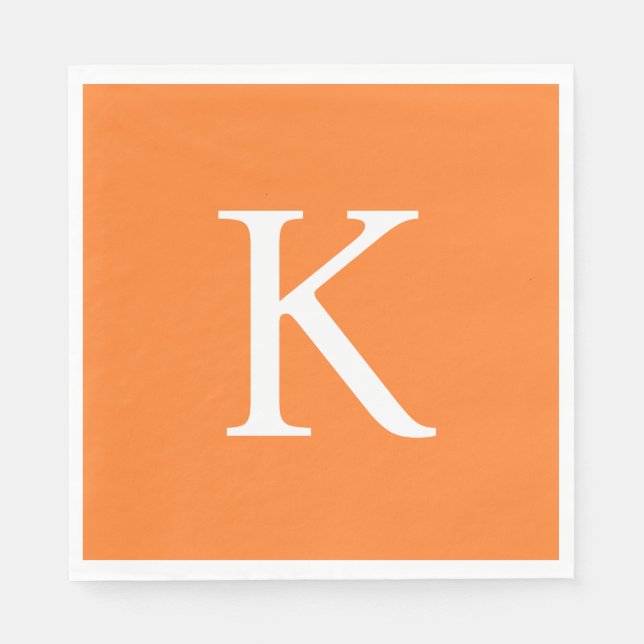 Servilleta De Papel Moderno Naranja de margarita gráfica plana (Anverso)