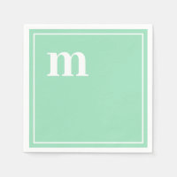 Moderno negrita Funda inferior Monograma Seafoam G