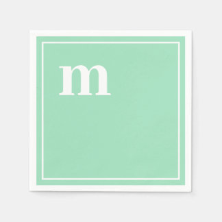 Servilleta De Papel Moderno negrita Funda inferior Monograma Seafoam G