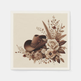 Servilleta De Papel Moderno País Elegante Occidental- Floral