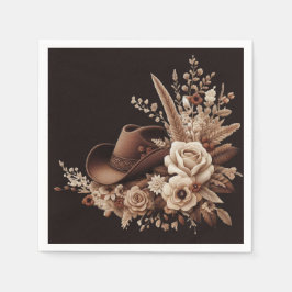 Servilleta De Papel Moderno País Elegante Occidental- Floral