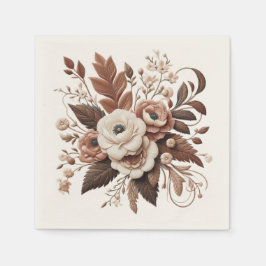 Servilleta De Papel Moderno País Elegante Occidental- Floral