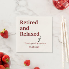 Servilleta De Papel Moderno Personalizado de Funny Retirado y Relajado
