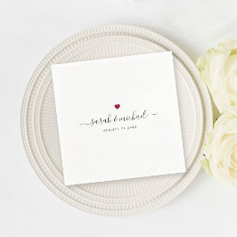 Servilleta De Papel Moderno Personalizado Elegante Boda de caligrafía 