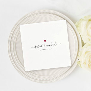 Servilleta De Papel Moderno Personalizado Elegante Boda de caligrafía