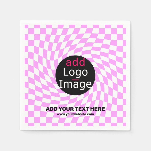 Servilleta De Papel Moderno Personalizado profesional de marca Checker (Anverso)