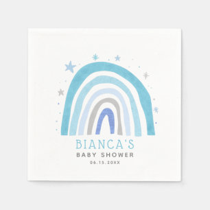 Servilleta De Papel Moderno Rainbow Boy Baby Shower 