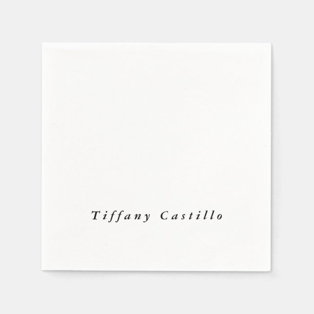 Servilleta De Papel Moderno sencillo y elegante (Anverso)