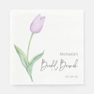 Servilleta De Papel Moderno Tulipán Solo Bridal Brunch Luncheon