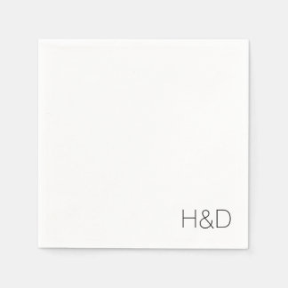 Servilleta De Papel Moderno y elegante Boda monograma simple