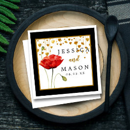 Servilleta De Papel Moderno y elegante cóctel de boda