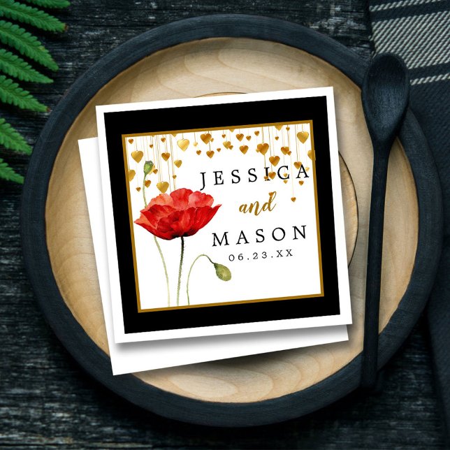 Servilleta De Papel Moderno y elegante cóctel de boda (Subido por el creador)