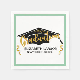 Servilleta De Papel Moderno y elegante negro dorado