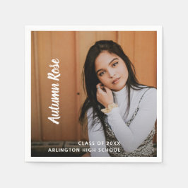 Servilleta De Papel Moderno y elegante nombre de guión gráfico Graduac