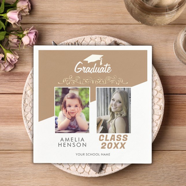 Servilleta De Papel Moderno y elegante ornamento de oro 2 Graduación d (Subido por el creador)