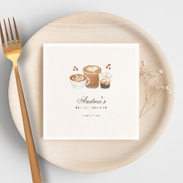 Servilleta De Papel Moderno y elegante tema del café Ducha nupcial