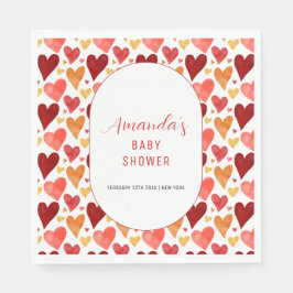 Servilleta De Papel Moderno y pequeño amor Valentine Baby Shower