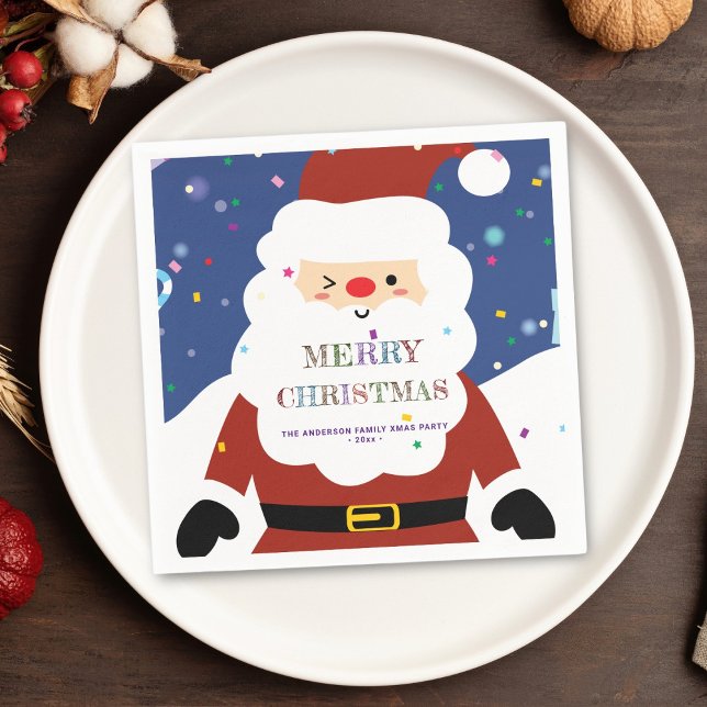 Servilleta De Papel Moderno y simple Fiesta de Santa Navidades Cute (Subido por el creador)