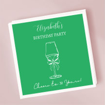 Modernos saludos verdes a toallas de cumpleaños de