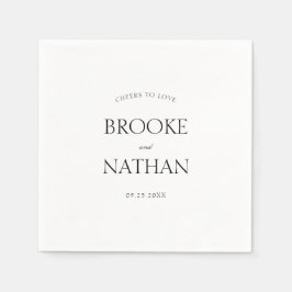 Servilleta De Papel Modernos y elegantes saludos para amar al Boda