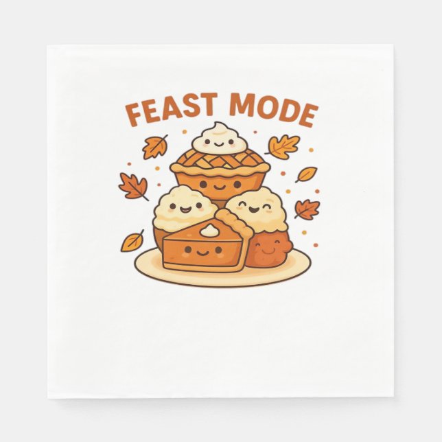 Servilleta De Papel Modo de fiesta - Comodidad de otoño - Comodidad de (Anverso)